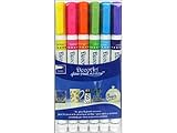 Decoart Glass Paint 6pc Marker Set 1mm