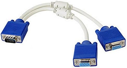 15P VGA Splitter Cable 1 macho a 2 Mujer Y adaptador del monitor ...