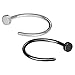 JewelrieShop Nose Rings Hoop 20G Stainless Steel Nose Piercing Jewelry Fake Lip Hoop Rings for Women Men (2 pcs,8mm,Steel,Black Tone)
