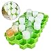 Ice Cube Trays Silicone DaCool Ice Mold with Lids 2 Packs 74 Cubes Totally Easy-Release Flexible Spill-Resistant Stackable Durable BPA Free Stackable Durable and Dishwasher Safe - Green & Purple