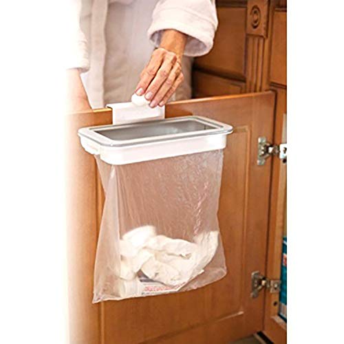 AKORD Over The Door Basket Hanging Trash Can Waste Bin Garbage