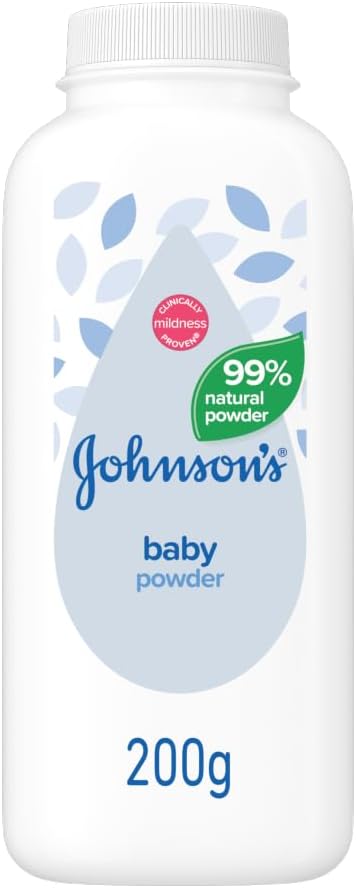 Johnson's Baby Powder Natural Cornstarch 200g - Hypoallergenic Baby Care