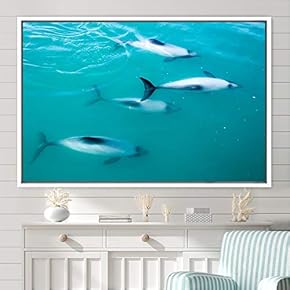 signwin Framed Canvas Wall Art Swimming Free Cool...