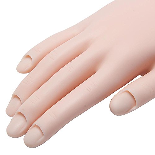 FOONEE Flexible Soft Plastic Flectional Mannequin Model Fake Hand For Nail Art Practice
