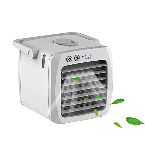 LXT PANDA Air Conditioner Fan, Small Personal USB Air Cooler Mini Air Purifier Humidifier, Air Cooler Desk Fan with Portable Handle for Home Room Office.