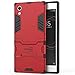 Xperia XA1 Case, CoverON Shadow Armor Series Modern Style Slim Hard Hybrid Phone Cover with Kickstand Case for Sony Xperia XA1 - Red