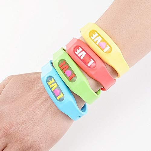 Wadachikis 虫よけリング 蚊よけリング 強力 シリカゲル ブレスレット 虫除け 天然成分 忌避 リストバンド 手首 足首用 安心安全 おしゃれ 蚊忌 避虫対策 子供大人兼用 蚊除けバンド 蚊ステッカーカラフル オシャレ アウトドア キャンプ マルチカラー フリー ブルー