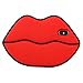 iPhone X Case Red Lips with Crossbody Metal Chain Miniko(TM) Cute 3D Sexy Red Lips Silicone Cartoon Funny Gel Lovely Stylish Design Phone Case for iPhone X Teen Girls Women