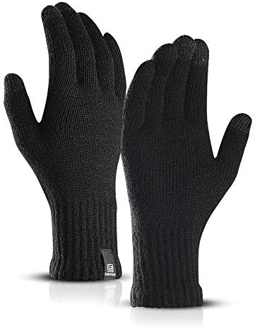 XXJKHL 1 Pair Winter Gloves Knit Mitten Anti-Slip Touch Screen Gloves Wool Magic Warm Gloves for Women Men