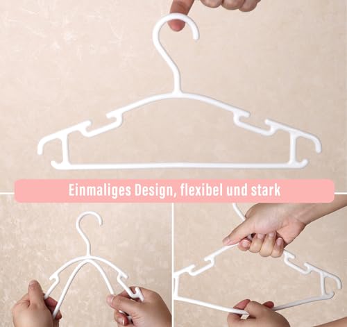 Clothes Hangers Children's Clothes Hangers Pack of 36 | 27 cm length, non-slip and space-saving - ideal for baby clothes, children's clothing, wardrobe and storage