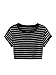 SweatyRocks Women's Short Sleeve Striped Crop T-Shirt Casual Tee Tops