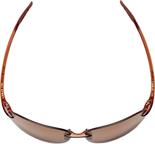 Maui Jim Sugar Beach Rimless Rectangular Polarized Sunglasses,Rootbeer Frame/HCL Bronze Lens,one size