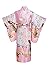 Joy Bridalc Yukata Women's Gorgeous Japanese Traditional Geisha Kimono Robe, Pink
