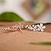 EVERU Pair Women's Bling Crystal Rose Gold Plated Flower Earrings Pierced Wrap Ear Cuff Stud Earrings