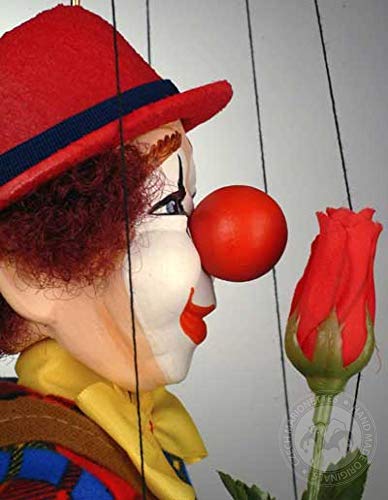 Clown Czech Marionette - Handmade Puppet from Prague