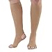 Ames Walker AW Style 505 Microfiber Opaque 15-20 mmHg Moderate Compression Open Toe/Open Heel Knee High Stockings Natural Large