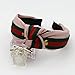 Red Green Stripe Headbands for Women - Hair Hoops with Bee Animal - Cross Knot Hairbands with Cloth Wrapped for Girls - 3Pcs (Bee Animal Style)