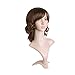 MapofBeauty 14 Inch/35cm Charm Side Bangs Fluffy Synthetic Curly Short Hair Wig (Brown)