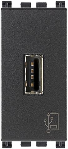 VIMAR Serie PLANA - Presa USB - 5Vcc 3A 15W 2 Uscite (Tipo A+Tipo C) - 1 Modulo - Bianco