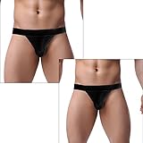 Avidlove 2 Pack Men Underwear Sexy Thong Bikinis Black S