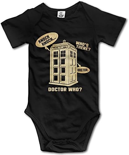 Black Baby's Doctor Who Sleveless Romper Jumpsuit