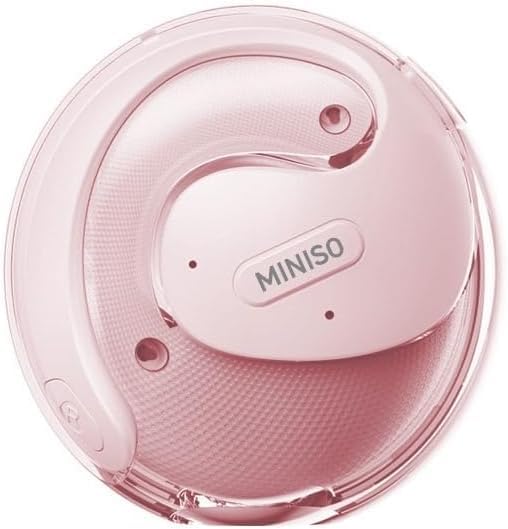 MINISO X15PRO AI Headphones Translators, Instant Voice Translator 3 in 1 Real Time in 134 Languages with App, Compatible with iOS and Android, Pink