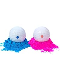Género revela pelotas de golf una rosa, One Color Azul + Tee de madera vatios mejor regalo para Expecting padres