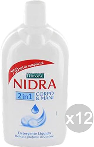 Set 12 Nidra Bathroom Liquid Soap 750 Body/Hands Cleaning Care and Cleaning of the Body