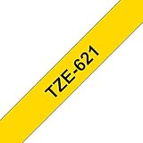Brother TZe-621 Laminated Tape Black on Yellow 0.9 cm x 8 m Roll view 2