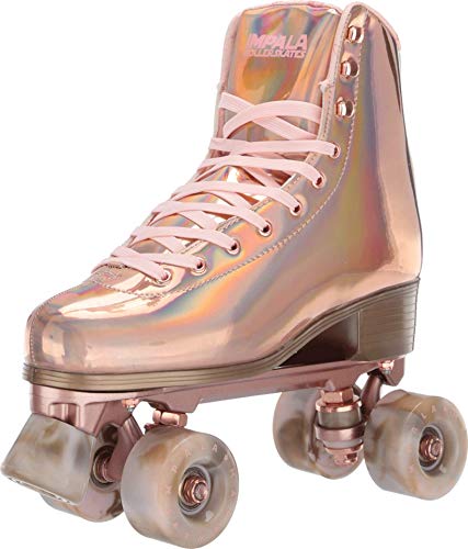 Impala Rollerskates Girl's Impala Quad Skate (Big Kid/Adult) Marawa Rose Gold 7 (US Men's 5, Women's 7)