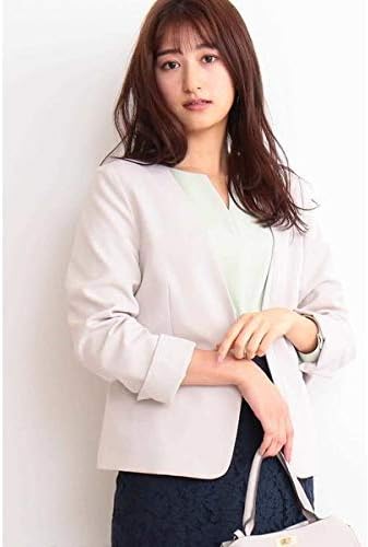 Amazon エヌ ナチュラルビューティーベーシック N Natural Beauty Basic とろみノーカラージャケット グレー M コート ジャケット 通販