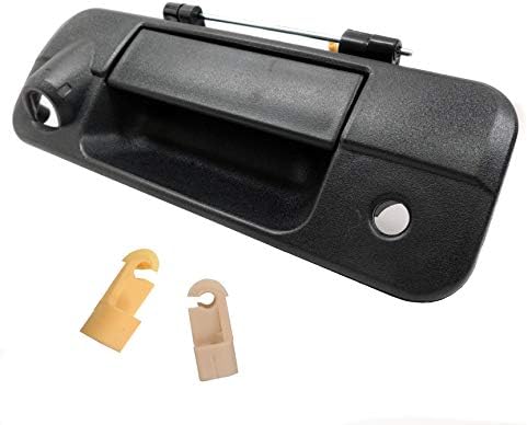 TAIL GATE HANDLE | Tundra 2007-2013 | Tailgate Handle with Lock and Camera Hole and Rod Clips. Ref. No. 69090-0C051 - New Black Replacement