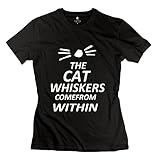 Jiaso Women's DAM AND PHIL The Cats Whiskers Tshirt Medium