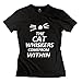 Jiaso Women's DAM AND PHIL The Cats Whiskers Tshirt Medium