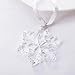 XIANGBAN Clear Crystal Snowflake Star Creative Snowflake Modeling Series Jewelry and Jewelry Box (Year Label Removable)