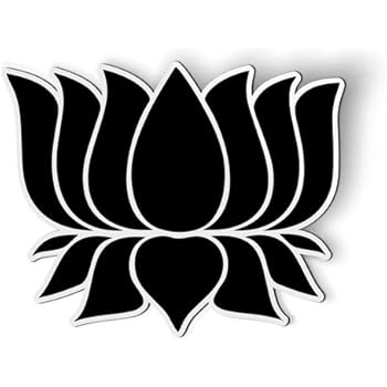 AK Wall Art Lotus Black - Magnet - Car Fridge Locker - Select Size