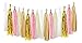 Pink White Cream and Gold 36pcs Party Decoration Set by Cherry Down