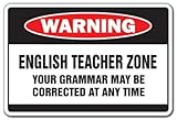 ENGLISH TEACHER ZONE Warning Sign school supplies