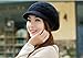 HINDAWI Winter Hats for Women Girls Warm Wool Knit Snow Ski Skull Cap with Visor,Black