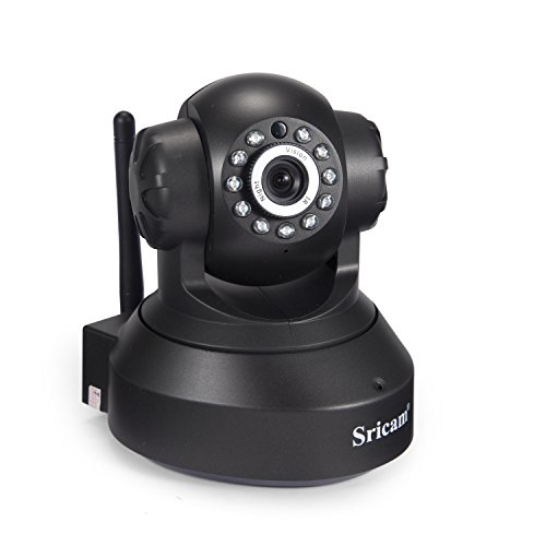 Sricam SP Series Wireless HD IP WiFi CCTV [Watch Live Demo Right Now] Indoor Security Camera (Support Upto 128 GB SD Card) (Black Color)