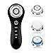 Hangsun Electric Face Brush SC200 Facial Brush Waterproof Sonic Cleansing System Portable Face Exfoliator Rechargeable Cleanser Massager Scrubber with 3 Replacement Heads for Body Skin Care (Black)