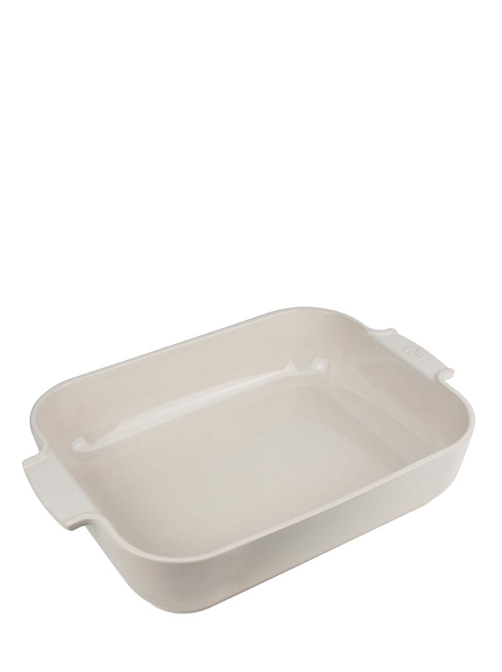 PEUGEOT - Rectangular Ceramic Baking Dish - 40 cm (Including Handles) x 25.7 cm x 7.5 cm - Capacity: 5.2 L - 8-10 Servings - 10 Year Guarantee - Made in France - Ecru Colour