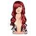Kamo Charming Wine Red Heat-resistant Long Wave Cosplay Wig + Free Wig Cap