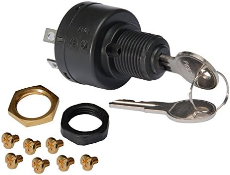 Four Position Ignition Switch, Off-Ign-Start - Push to Choke - 7 Terminals