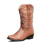 SheSole Women's Cowgirl Cowboy Boots(Half Size Smaller)