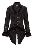 Pretty Attitude Elegant Black Victorian Jacket with Lace Embellishments – Size US 16