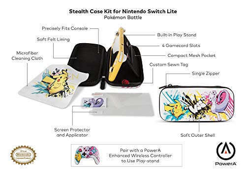 PowerA Stealth Case Kit for Nintendo Switch Lite - Pokemon Battle - Nintendo Switch - //coolthings.us
