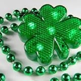 Lighted String Shamrock Necklace -3 different light modes St. Patricks Day Decorations