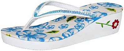 Ladies Sequinn Strapped Low Wedge T Post Thong Flip Flops