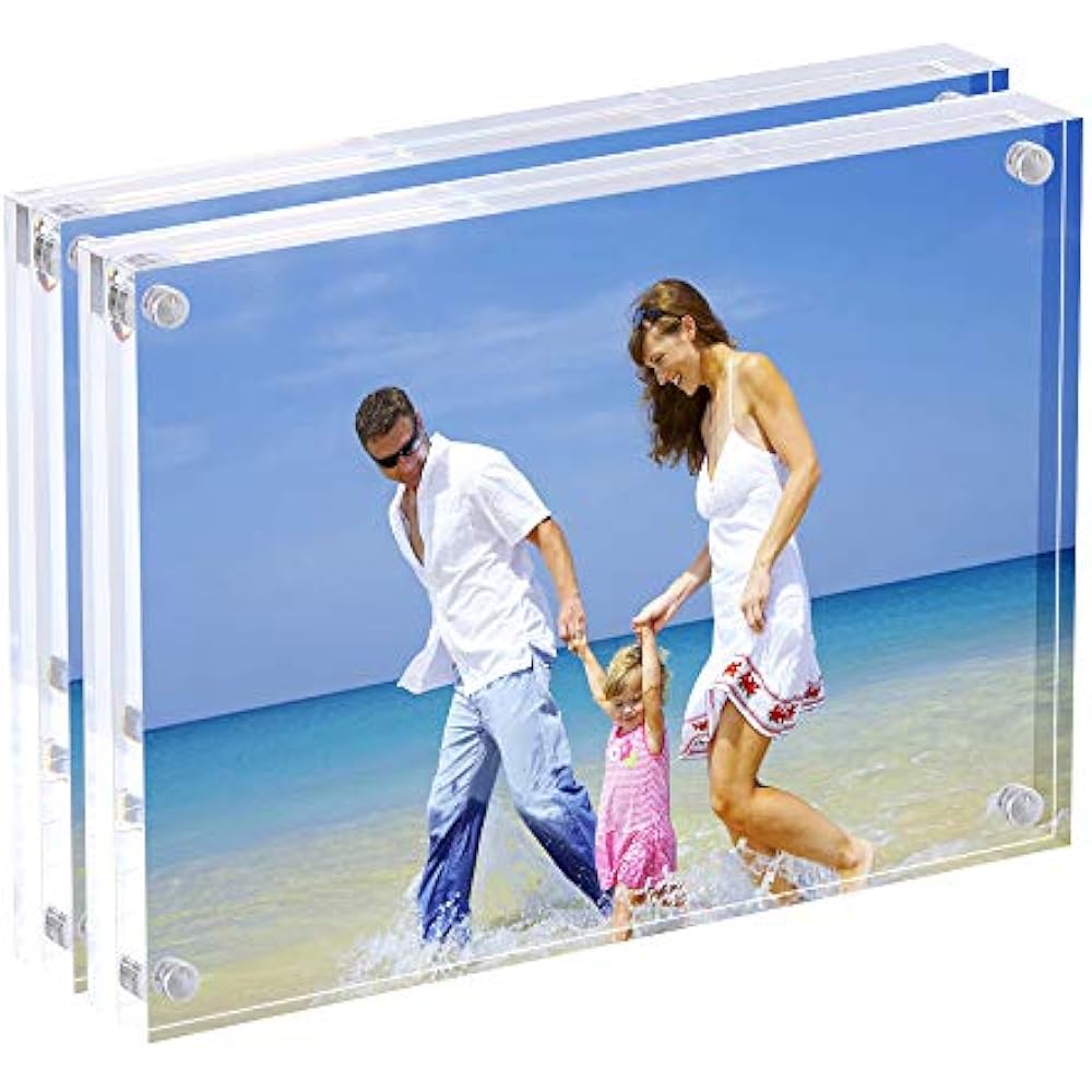  AmeiTech 5x7 Acrylic Photo Frame, Picture Frames, 10 + 10MM